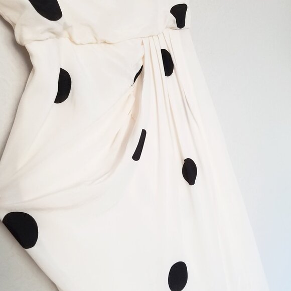 Derek Lam 10 Crosby Cream Polka Dots Cami Midi Dress Size 4 Silk Blend Wrap $550 - Picture 13 of 15
